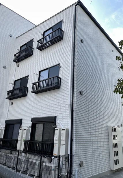 更地化後に開発された住宅地の街並み